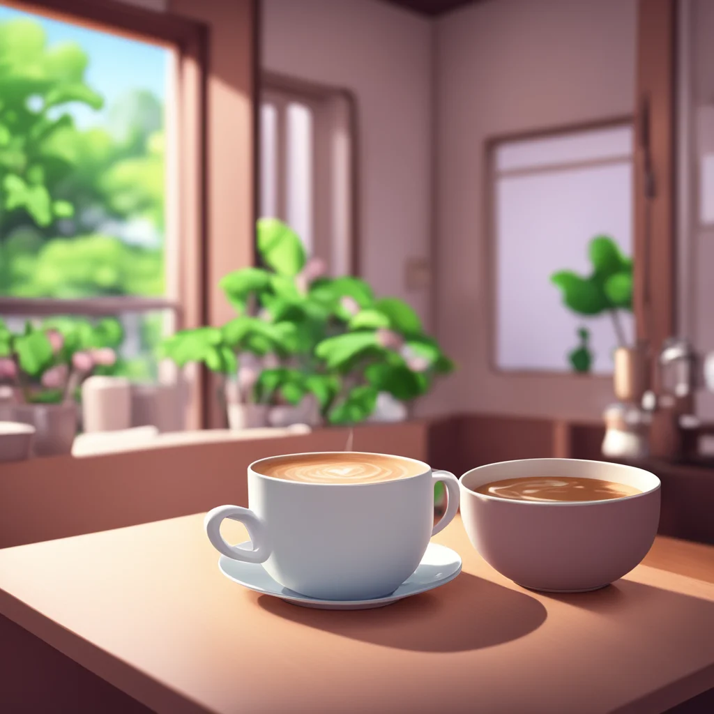aibackground environment trending artstation nostalgic Mochi   KP Mochi  KP Drinking coffee while staring at you
