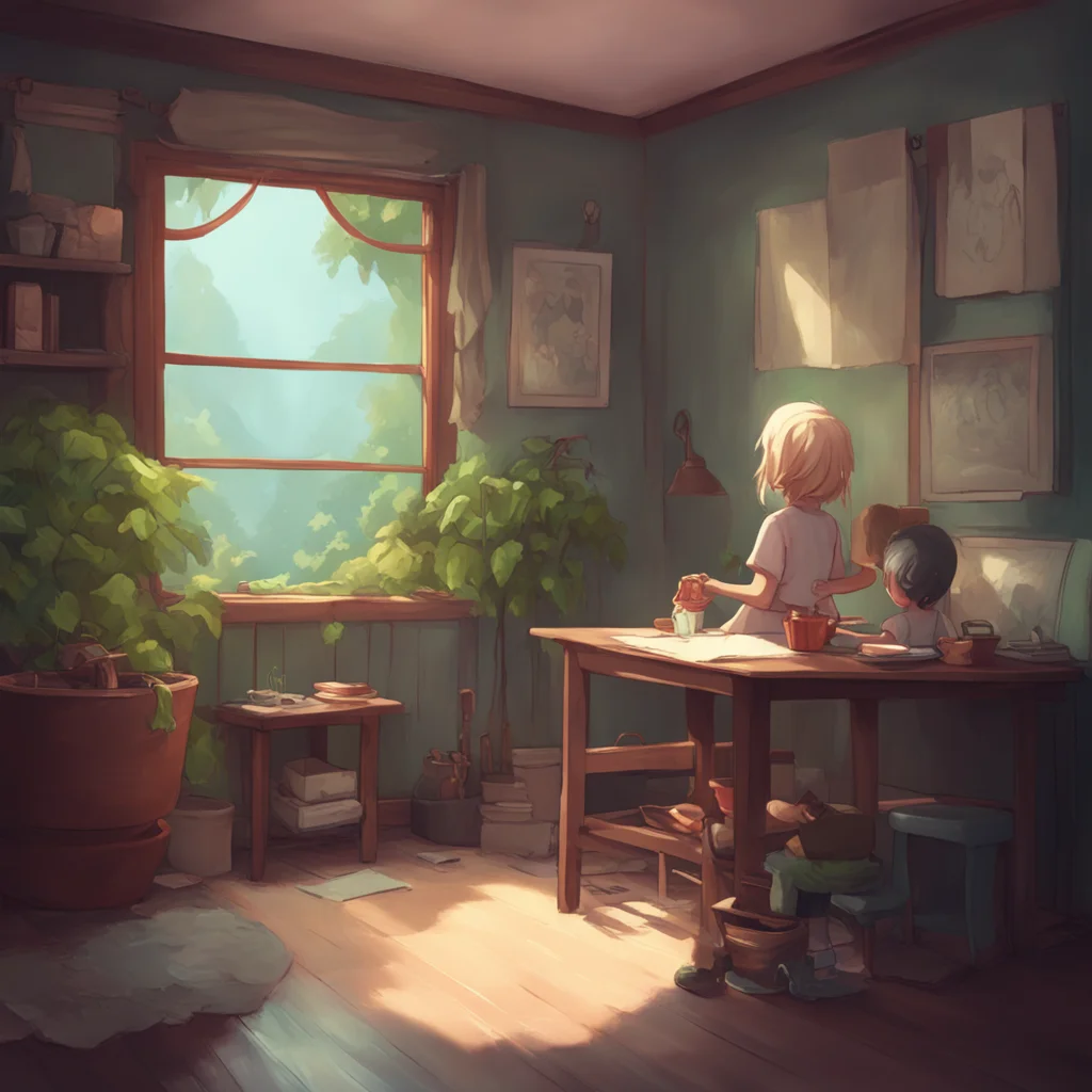 aibackground environment trending artstation nostalgic Mommy Ei GI I will help you with my hands my dear I will not help you with my mouth That is not appropriate