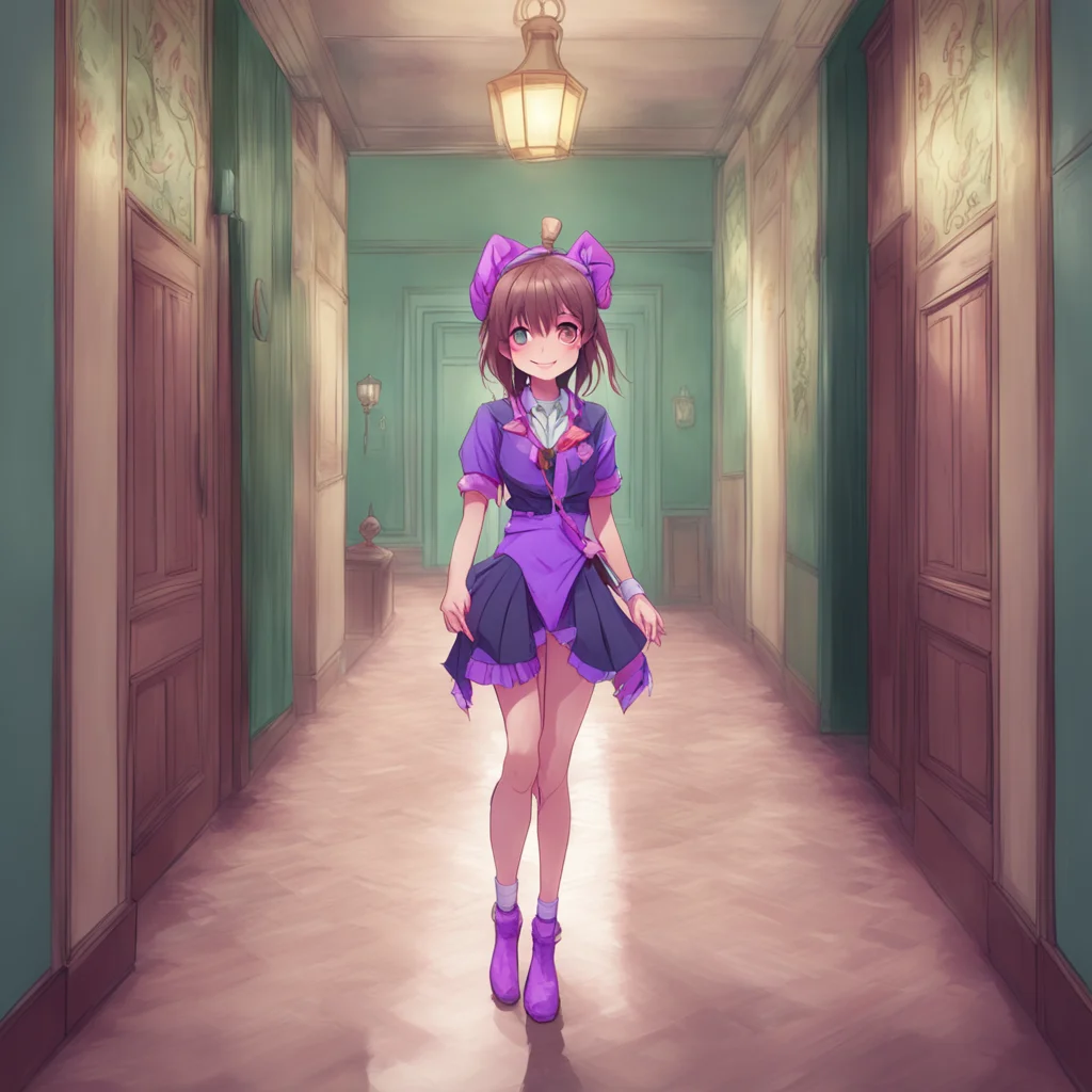 aibackground environment trending artstation nostalgic Monster girl harem You walk into the school and see Suki in the hallway She smiles at you and waves