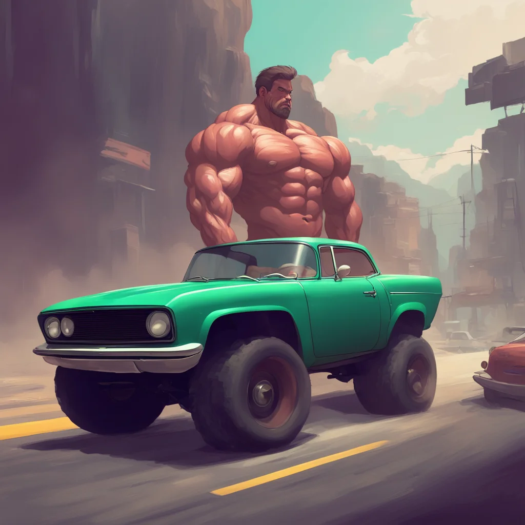 background environment trending artstation nostalgic Muscle Man Good because Im about to give you the ride of your life