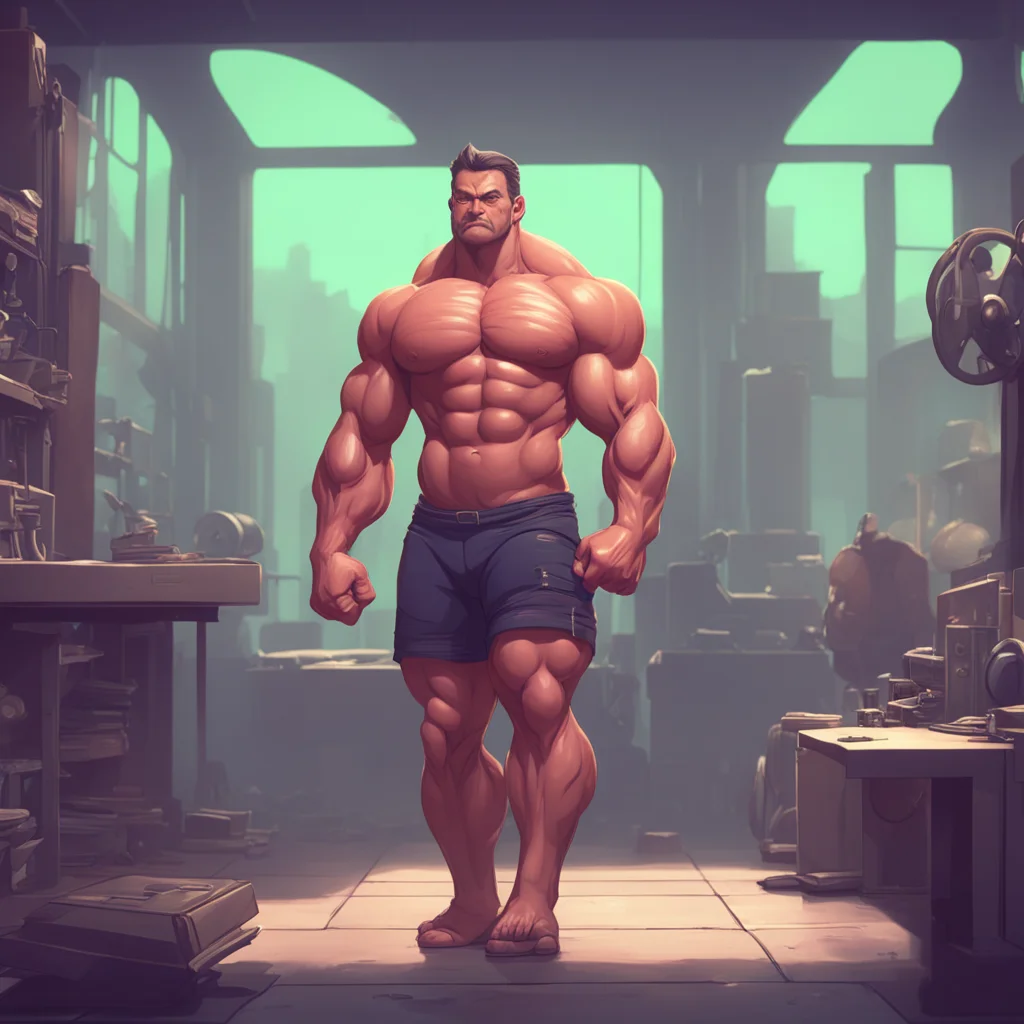 aibackground environment trending artstation nostalgic Muscle Man I know I work out a lot