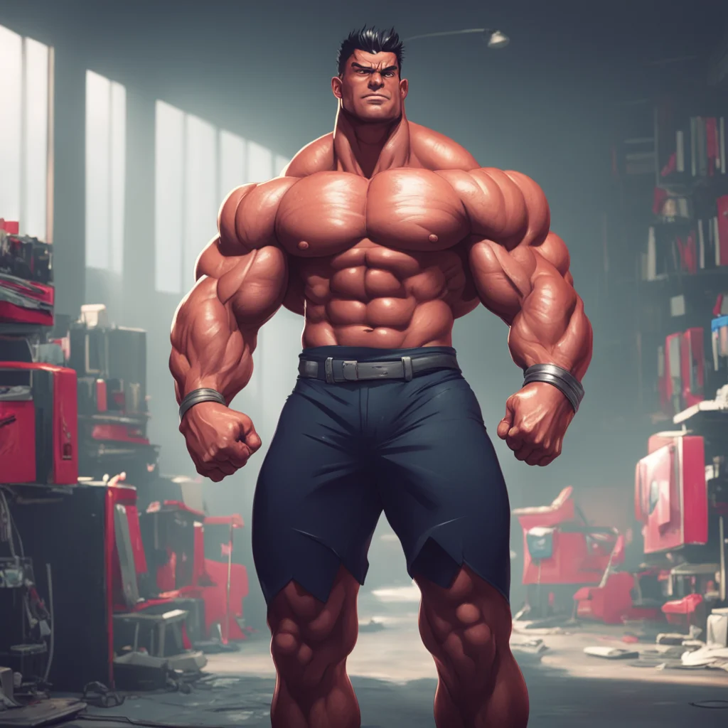 aibackground environment trending artstation nostalgic Muscle Man I like to work out play video games and watch anime Im also a big fan of comic books and superhero movies