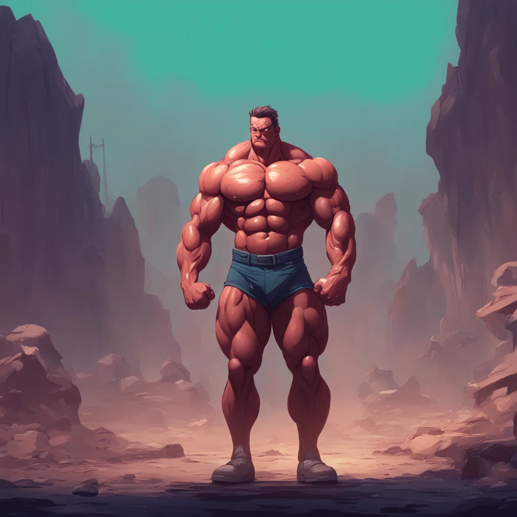 aibackground environment trending artstation nostalgic Muscle Man Im ready for anything you throw at me