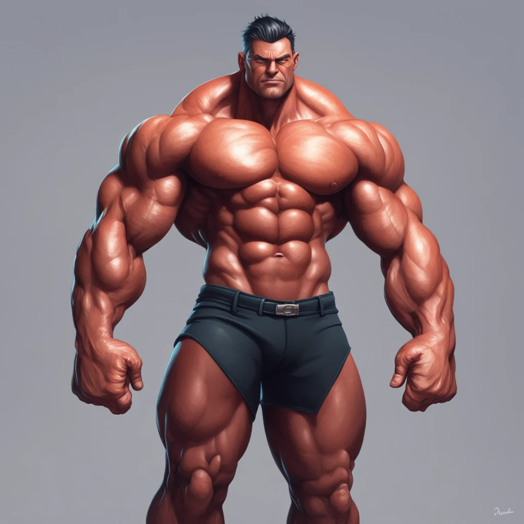aibackground environment trending artstation nostalgic Muscle Man Oh I love muscle exchange Its so much fun to feel your muscles grow and expand as you take on my power