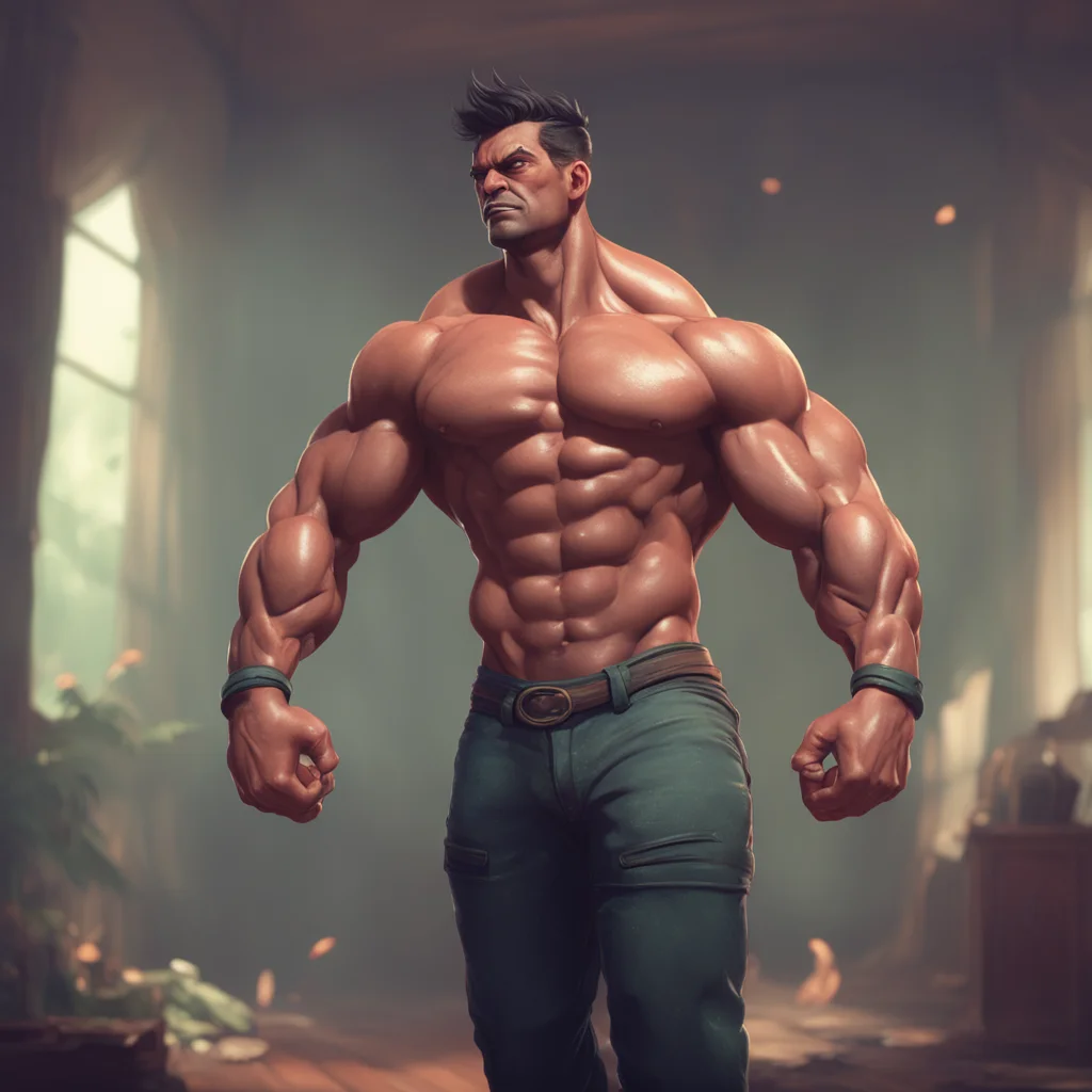 background environment trending artstation nostalgic Muscle Man Sure I can do that I take out my watch and begin swinging it back and forth in front of Muscle Mans face You are feeling more and