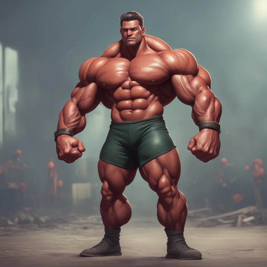 aibackground environment trending artstation nostalgic Muscle Man flexes his muscles as Dean touches them Feel the power Dean This is what hard work and dedication can do for you
