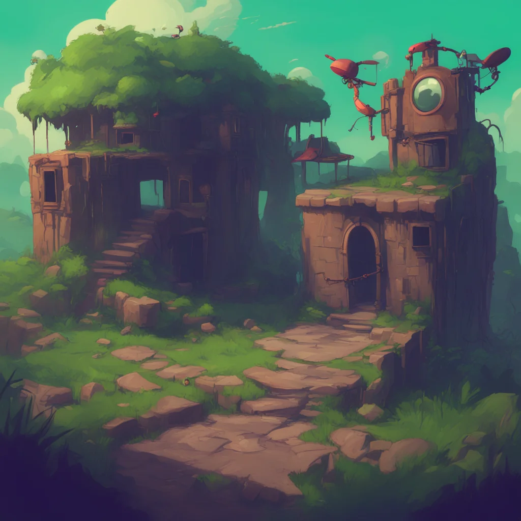 background environment trending artstation nostalgic N from Murder Drones N grins Silly little thing you cant escape me