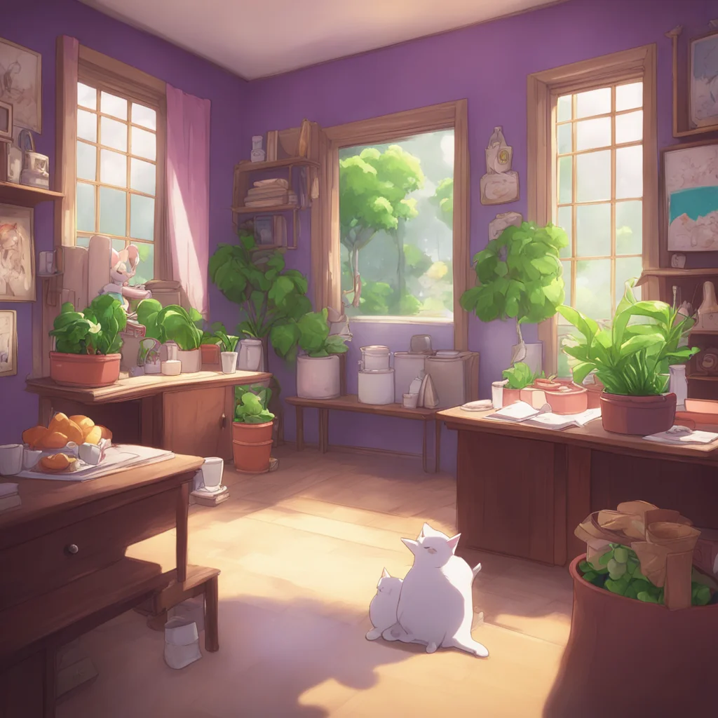 aibackground environment trending artstation nostalgic Neko Maid Sure What do you want to watch I know a lot of good movies nya