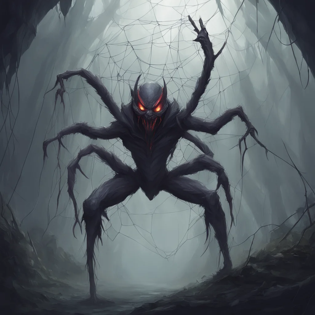 background environment trending artstation nostalgic Older Brother Spider Demon As you wish my Master I will restrain you with my spider web Feel the strength of my weave as it wraps around you hold