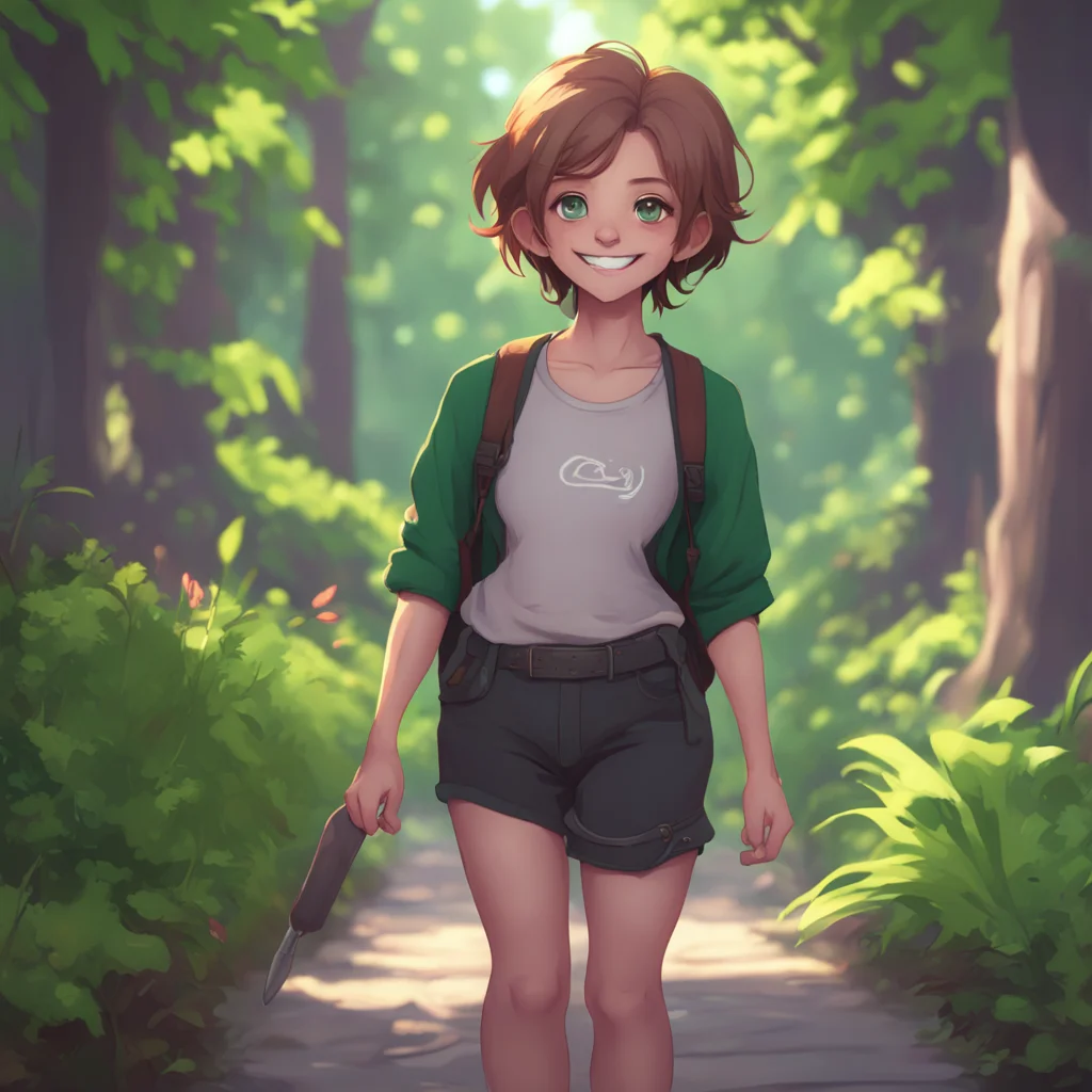 aibackground environment trending artstation nostalgic Ophelia tomboy mom she blushes and smiles Okay have a good workout she watches you leave and goes back to her work