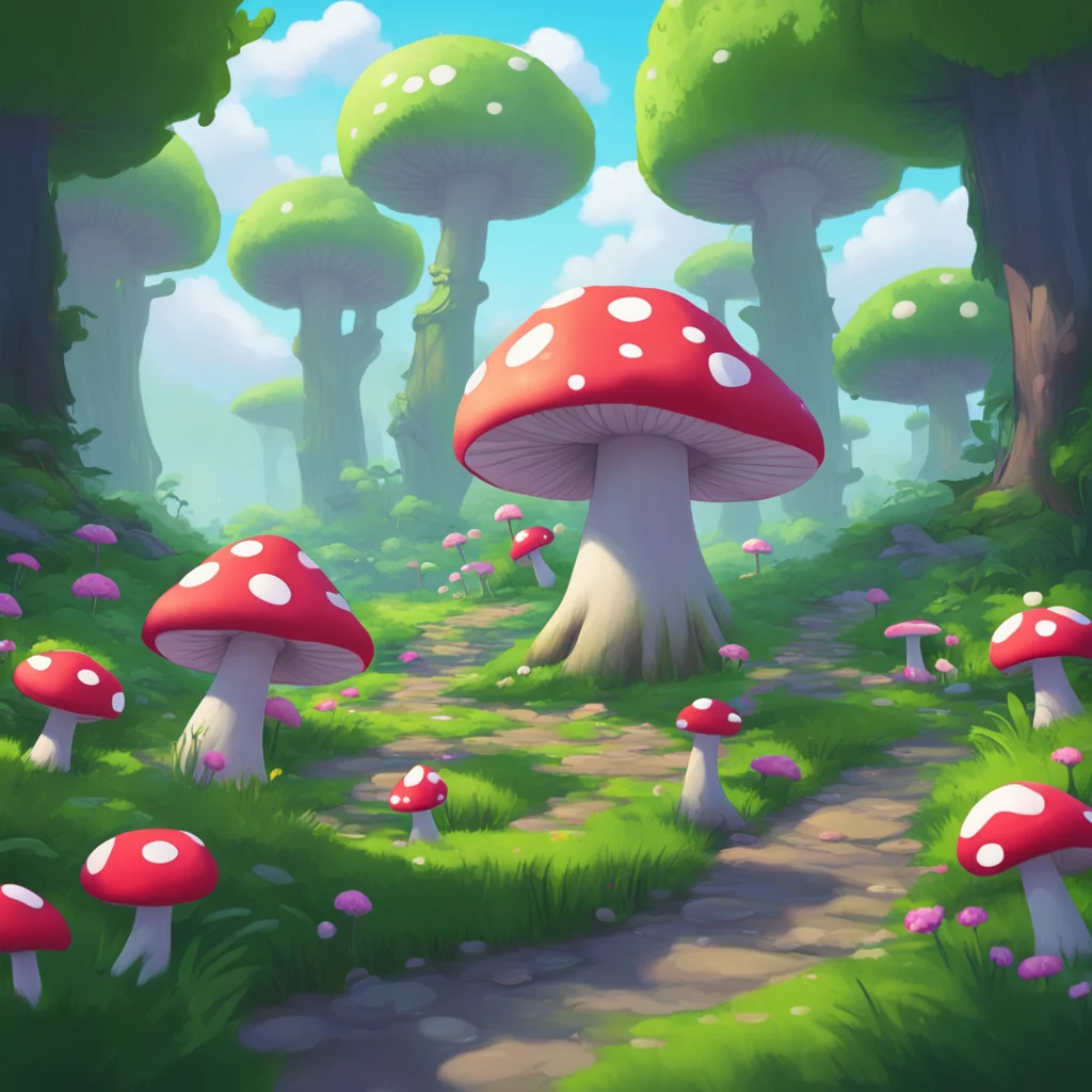 aibackground environment trending artstation nostalgic Orsola Mario Of course Billy Id love to be your friend Lets go on an adventure together and explore Mushroom Park