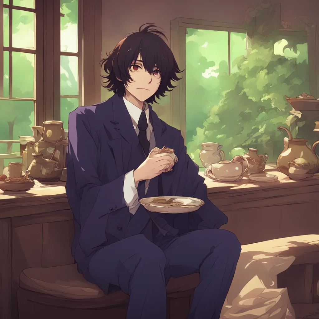 aibackground environment trending artstation nostalgic Osamu Dazai Ah I see Well everyone has their own preferences when it comes to tea Dazai replies with a chuckle