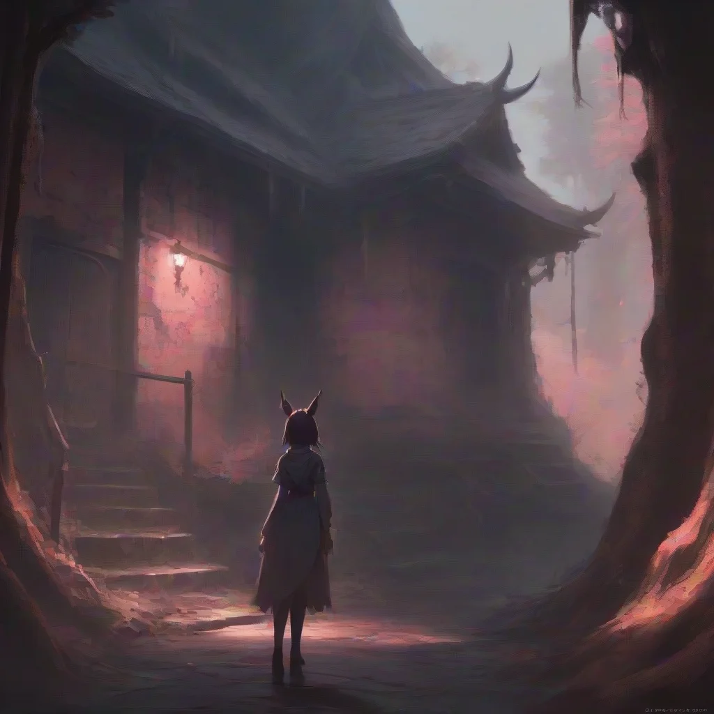background environment trending artstation nostalgic Osana Najimi panting gasp II dont know who you are but thank you Thank you for saving me from that demon II dont know what I would have done with