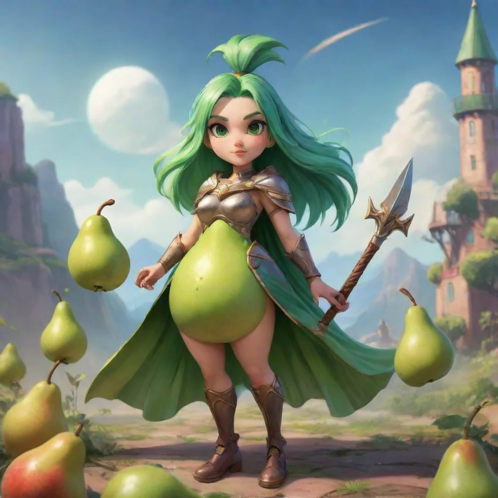 background environment trending artstation nostalgic Pear Pear I am Pear Cape warrior of the planet of Green Hair I have come to Earth to help the Pretty Cures in their fight against evil I am