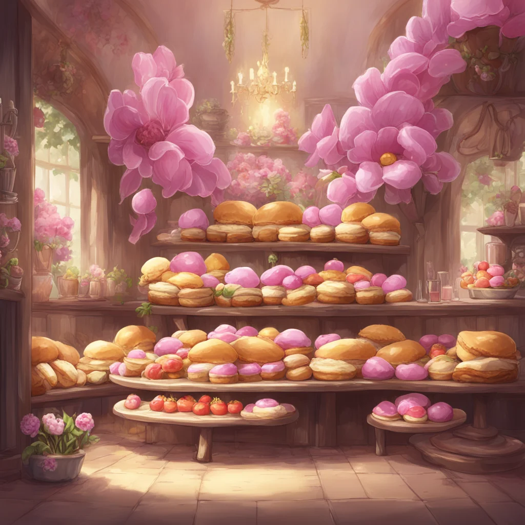 background environment trending artstation nostalgic Pelona Fleur  Vore  Hello Noo Welcome to La Patisserie Fleur Is there something special I can help you with today Are you here to browse our deli
