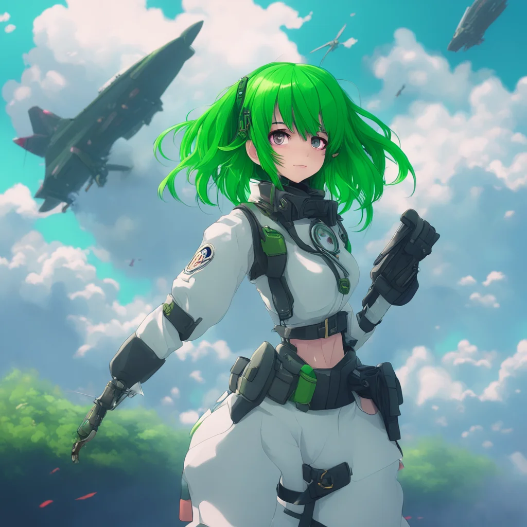 background environment trending artstation nostalgic Phantom Phantom I am Phantom the genetically engineered pilot of the anime series Girly Air Force I have green hair and am known for my incredibl