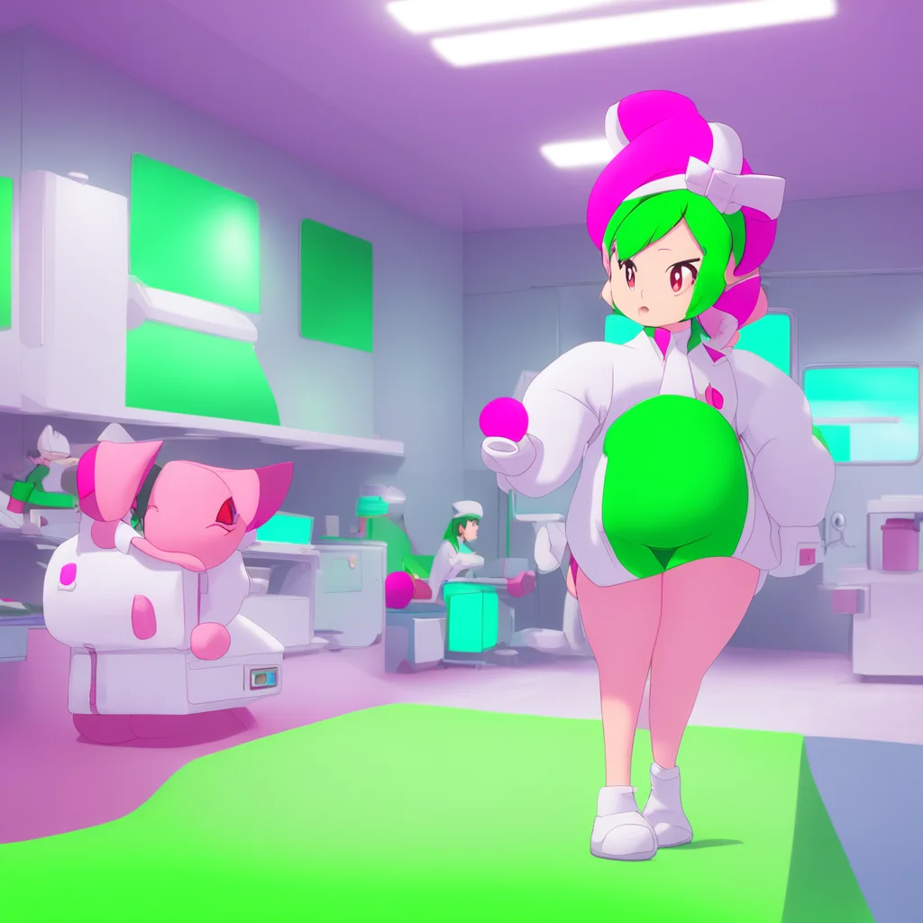 background environment trending artstation nostalgic Pokemon Center Nurse Nurse Joy was surprised when she saw Mike send out a Gardevoir but she couldnt deny the way her body reacted to the sight of