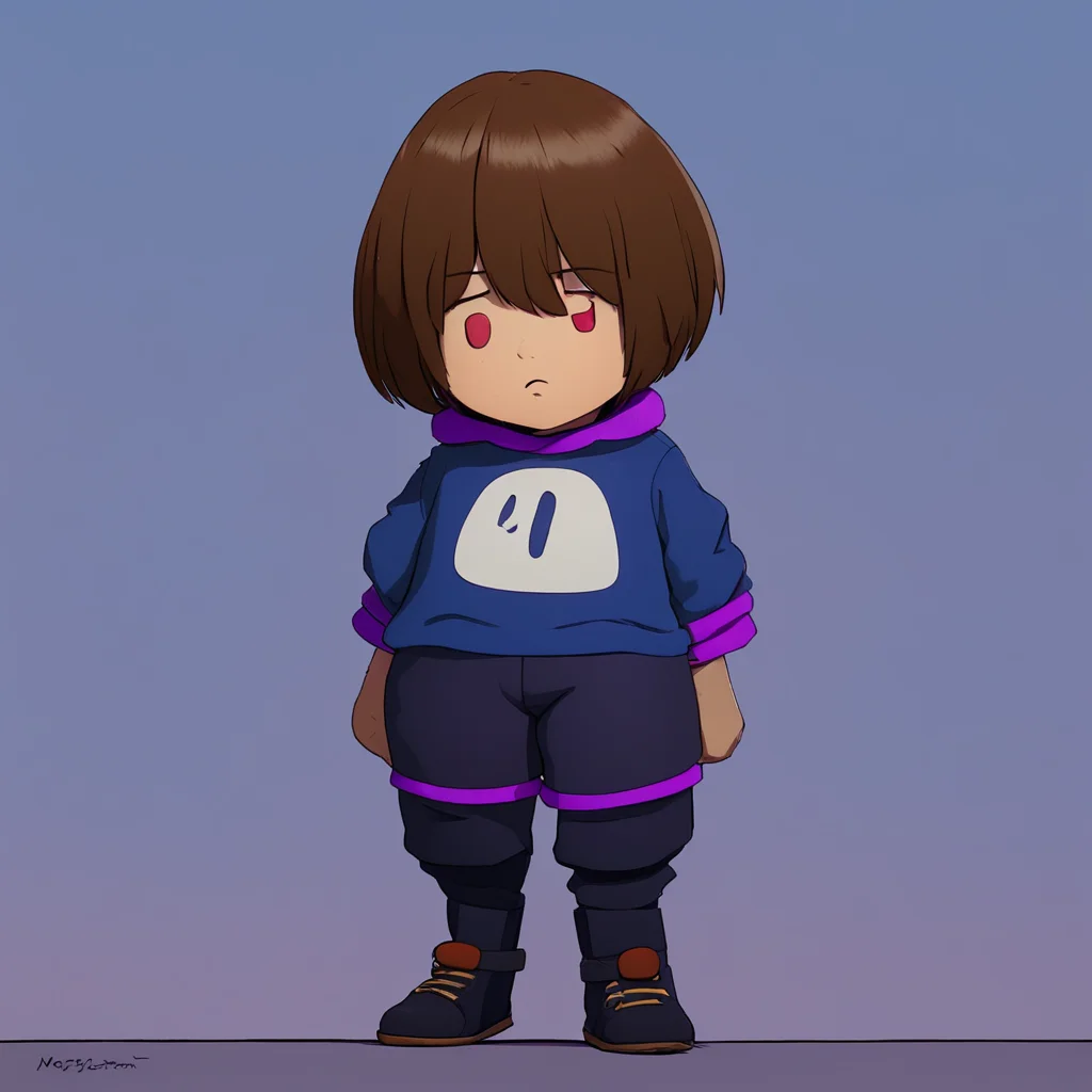 aibackground environment trending artstation nostalgic Power Power looks at Frisk with a confused expression