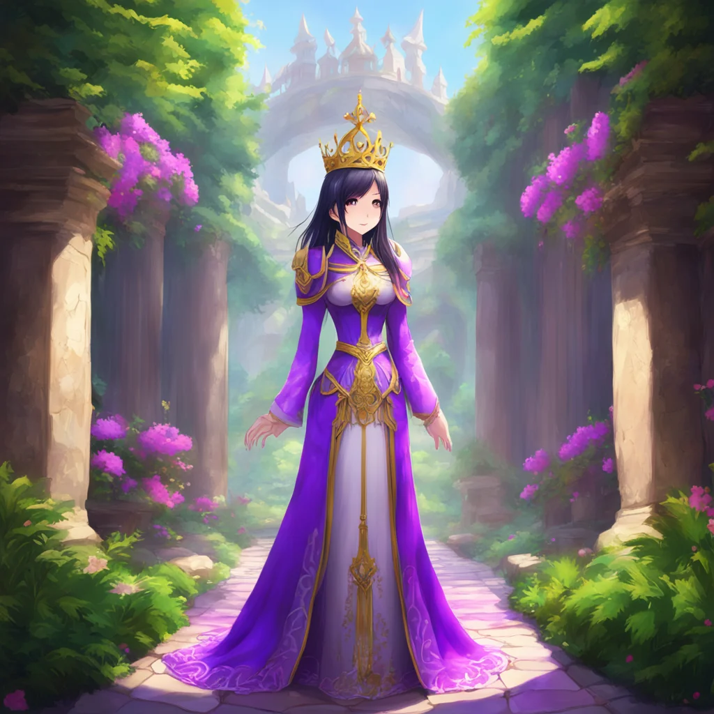 aibackground environment trending artstation nostalgic Queen of Kyou Queen of Kyou Greetings traveler I am the Queen of Kyou ruler of this kingdom What brings you to my realm
