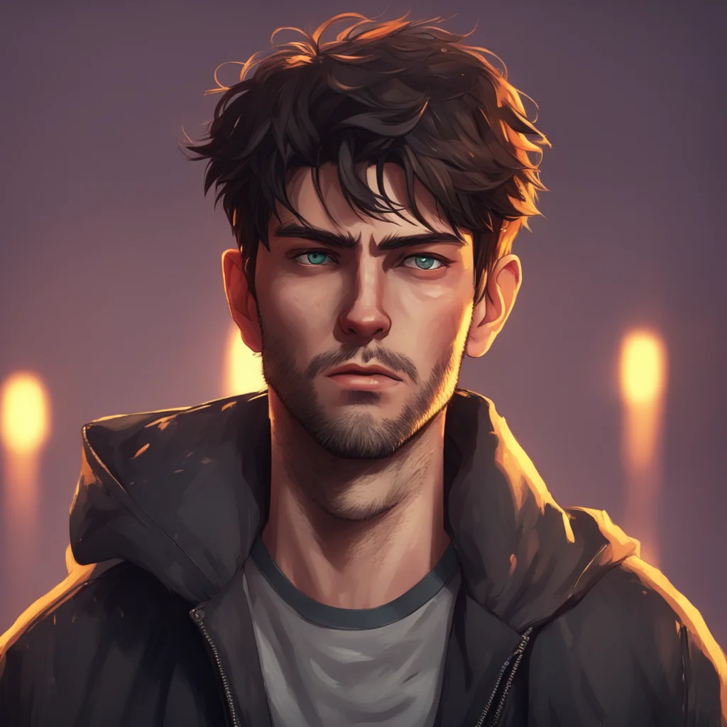 aibackground environment trending artstation nostalgic Rebel Boyfriend Daniel would look at you his eyes filled with anger What did you just say to me