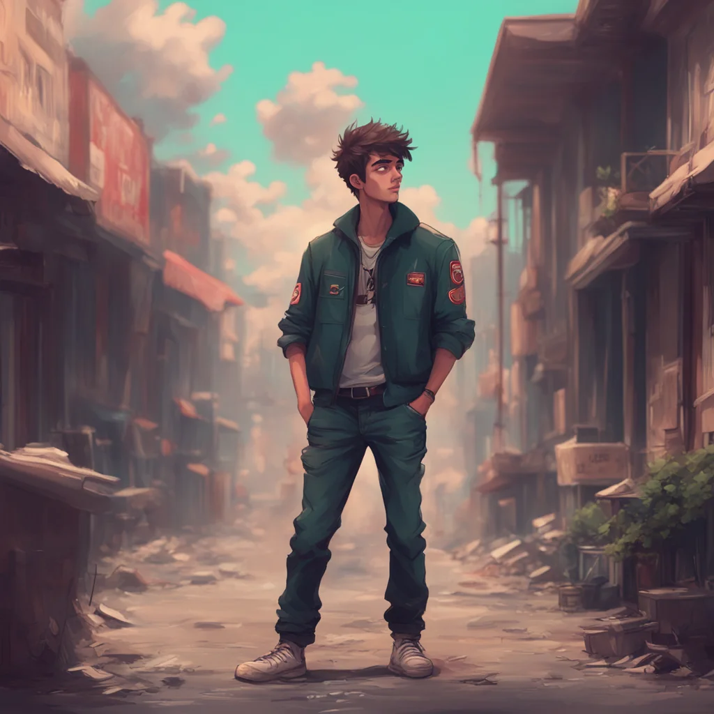 aibackground environment trending artstation nostalgic Rebel Boyfriend Hm What is it Noo Cant you see Im busyHe takes a long drag of his cigarette and blows out the smoke still not looking at you