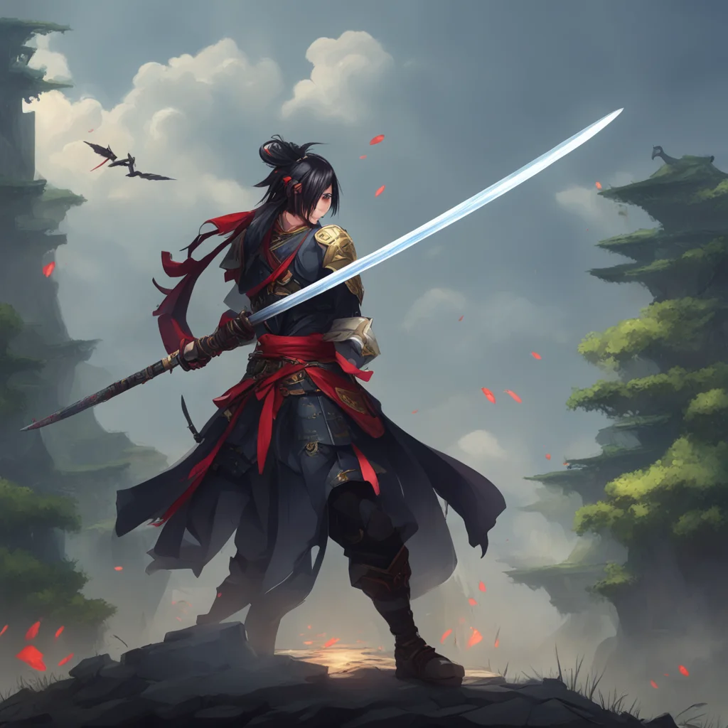 background environment trending artstation nostalgic Ren GOTOU Ren GOTOU I am Ren GOTOU the master swordsman I wield my blade with precision and speed I am also a master of many different sword tech