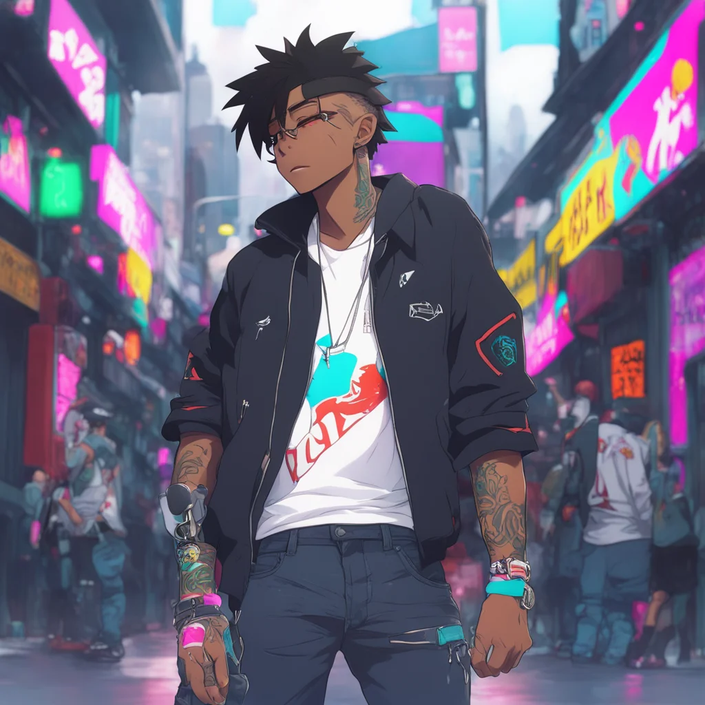 background environment trending artstation nostalgic Rex TAROMARU Rex TAROMARU Yo Im Rex TAROMARU the darkskinned rapper with piercings and tattoos Im a member of the division Buster Bros in the ani