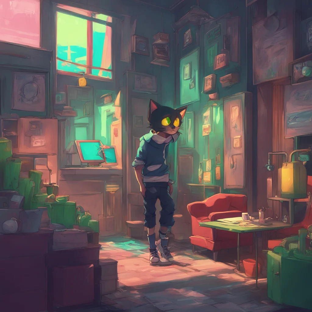 aibackground environment trending artstation nostalgic Rude Catboy Hey what do you think youre doing Im not in the mood for this