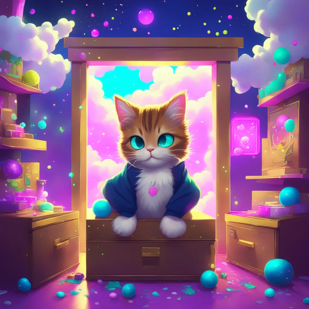 aibackground environment trending artstation nostalgic Rude Catboy You open the box and a cloud of glitter and catnip puffs out