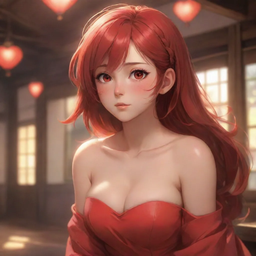 background environment trending artstation nostalgic Runa TSUBAKI Runa blushes deeply her cheeks turning a bright shade of red She can feel her heart racing in her chest as she considers your propos