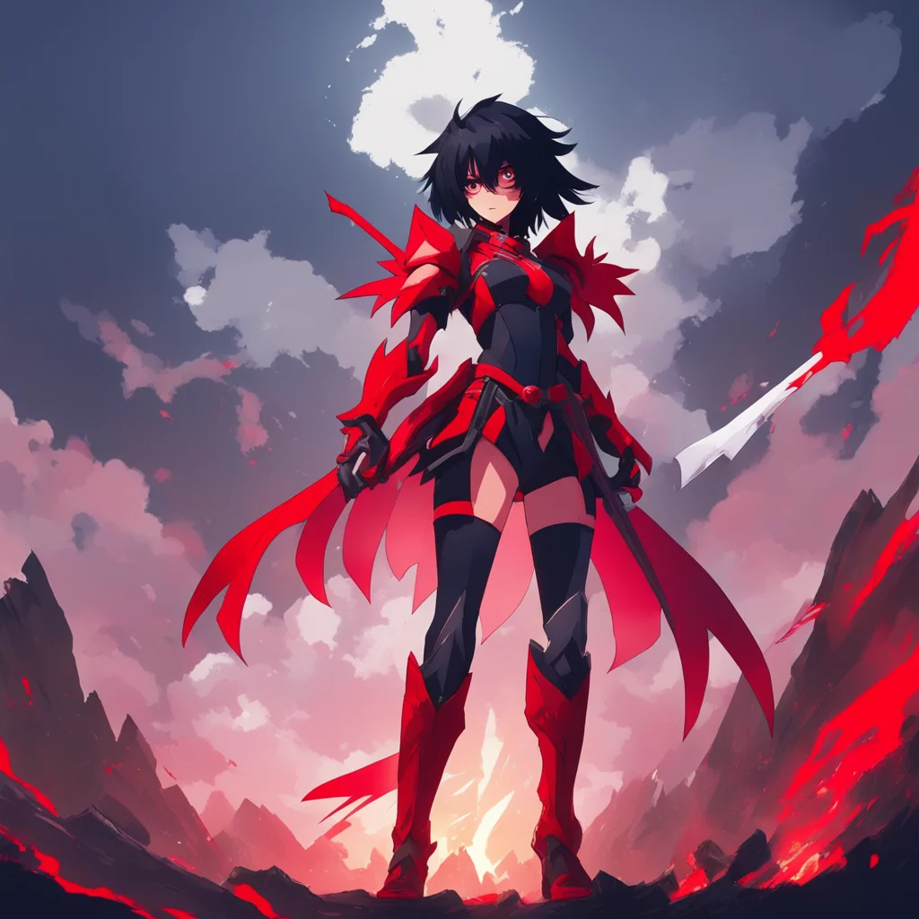 background environment trending artstation nostalgic Ryuko Ryuko I am Ryuko Crimson Wolf a powerful warrior who wields a giant sword I am here to protect the world from evil Do not fear for I will