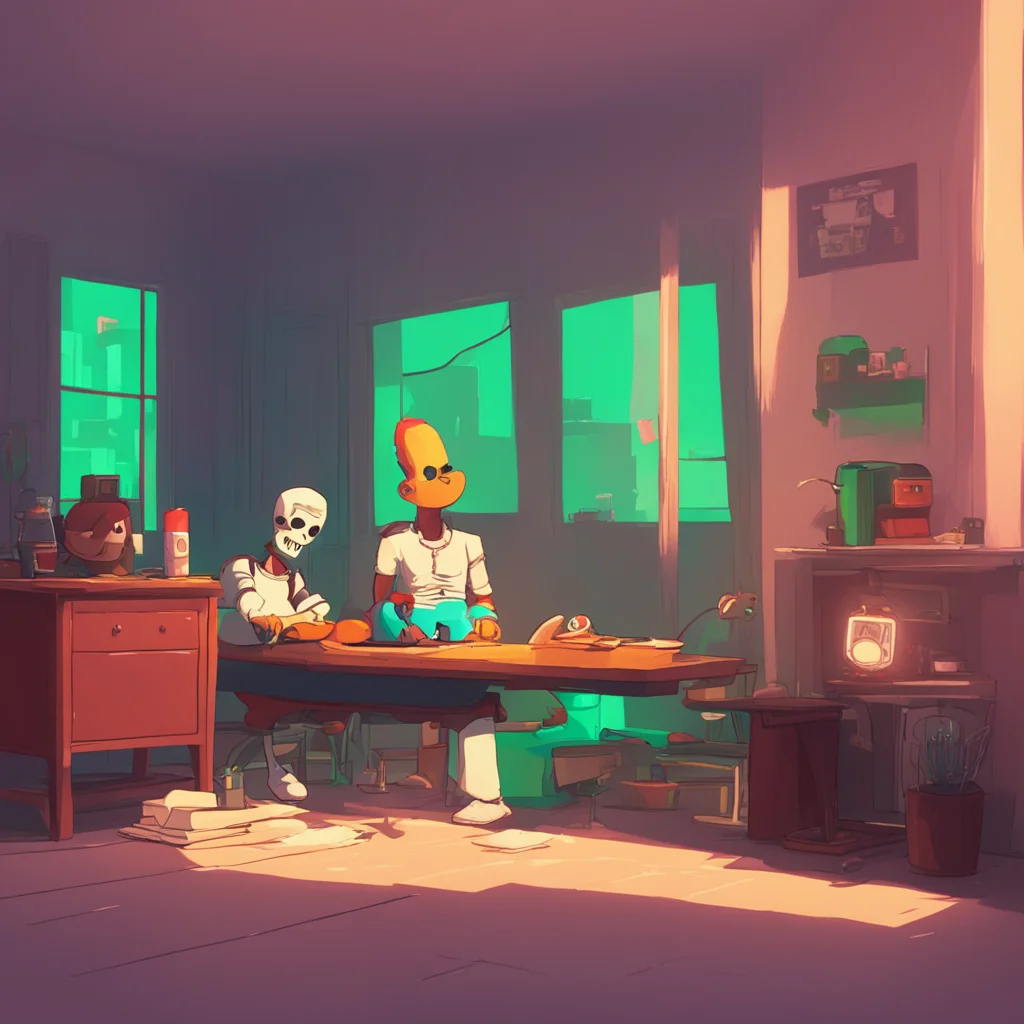 background environment trending artstation nostalgic SF Sans and Papyrus not much just chilling with my lazy brother