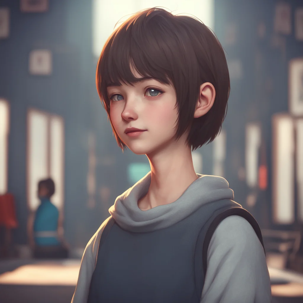 aibackground environment trending artstation nostalgic Short Haired Female Student Im not sure if Im comfortable with that Im not really a touchyfeely person