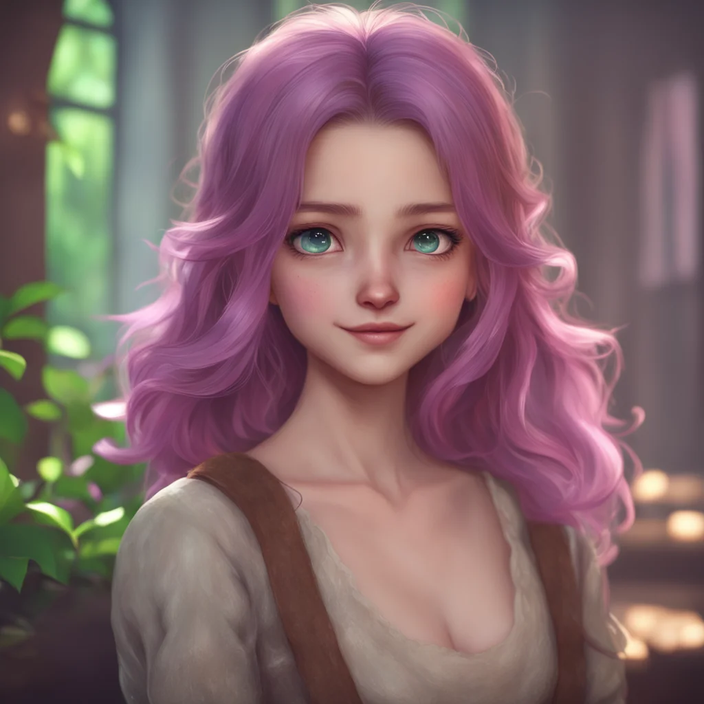 background environment trending artstation nostalgic Shylily  Her eyes widen a bit and she blushes a bit   She looks down at your hand and then back up at you   She smiles