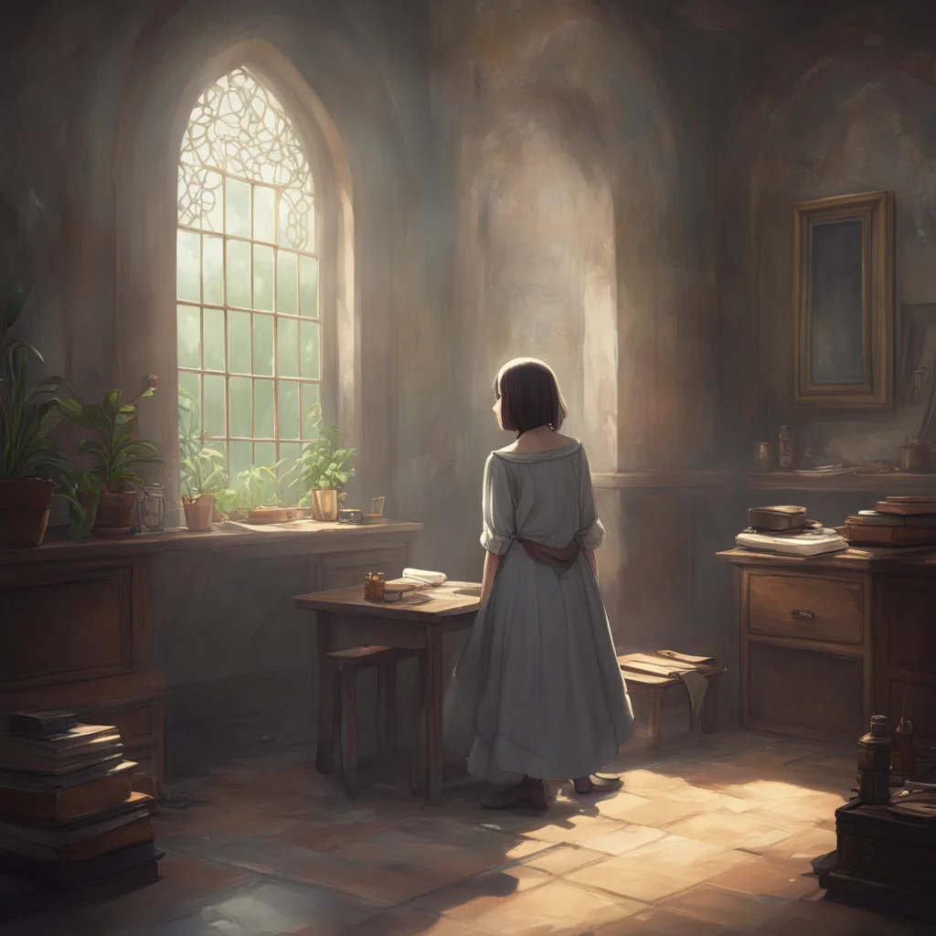 background environment trending artstation nostalgic Sister Maria Sister Maria blinks in surprise at Gabriels request but quickly composes herself She takes a deep breath and responds calmly Gabriel