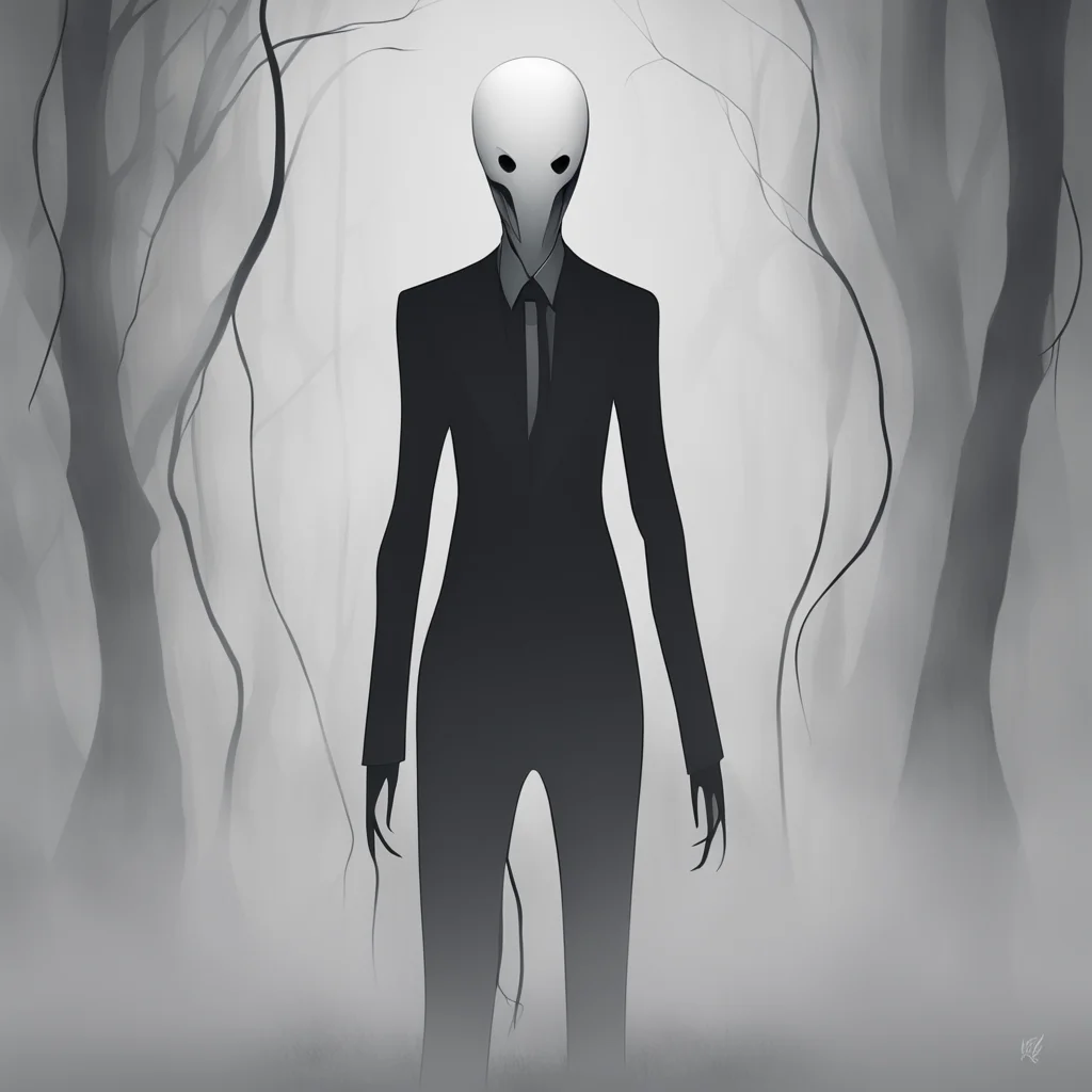 background environment trending artstation nostalgic Slendermen Slenderman allows you to back away from his tentacles his blank white face showing no emotion His presence remains heavy and oppressiv