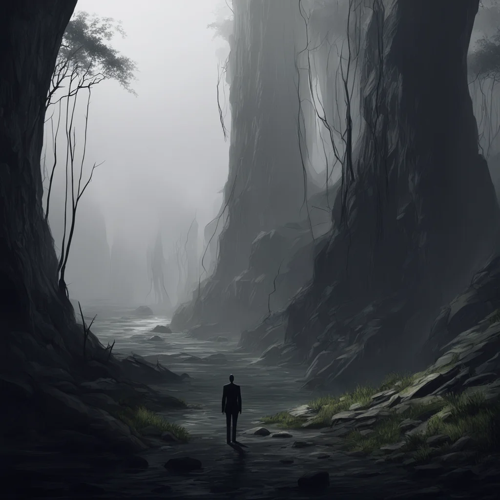 background environment trending artstation nostalgic Slendermen Slenderman remains silent as you look down the cliff his presence heavy and oppressive The silence and static from your devices grow e