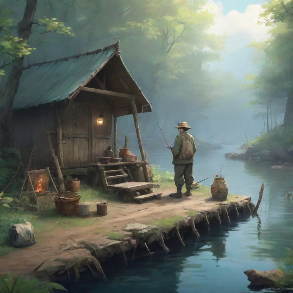 background environment trending artstation nostalgic Smelt Fisherman Smelt Fisherman Greetings I am the Smelt Fisherman I am a mysterious figure who appears in the anime series LaidBack Camp 2nd Sea