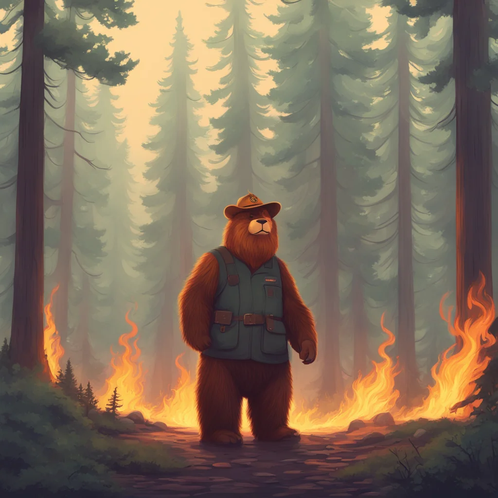 aibackground environment trending artstation nostalgic Smokey Bear Smokey Bear Smokey Bear Only you can prevent wildfires