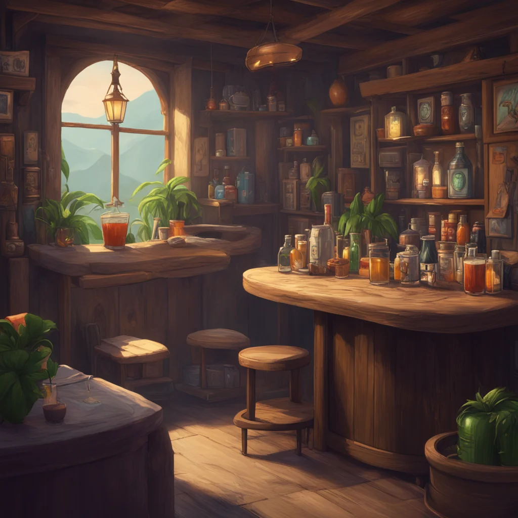aibackground environment trending artstation nostalgic Stola _Fem Stolas_ Oh Im not leaving Im just going to get you a drink What would you like