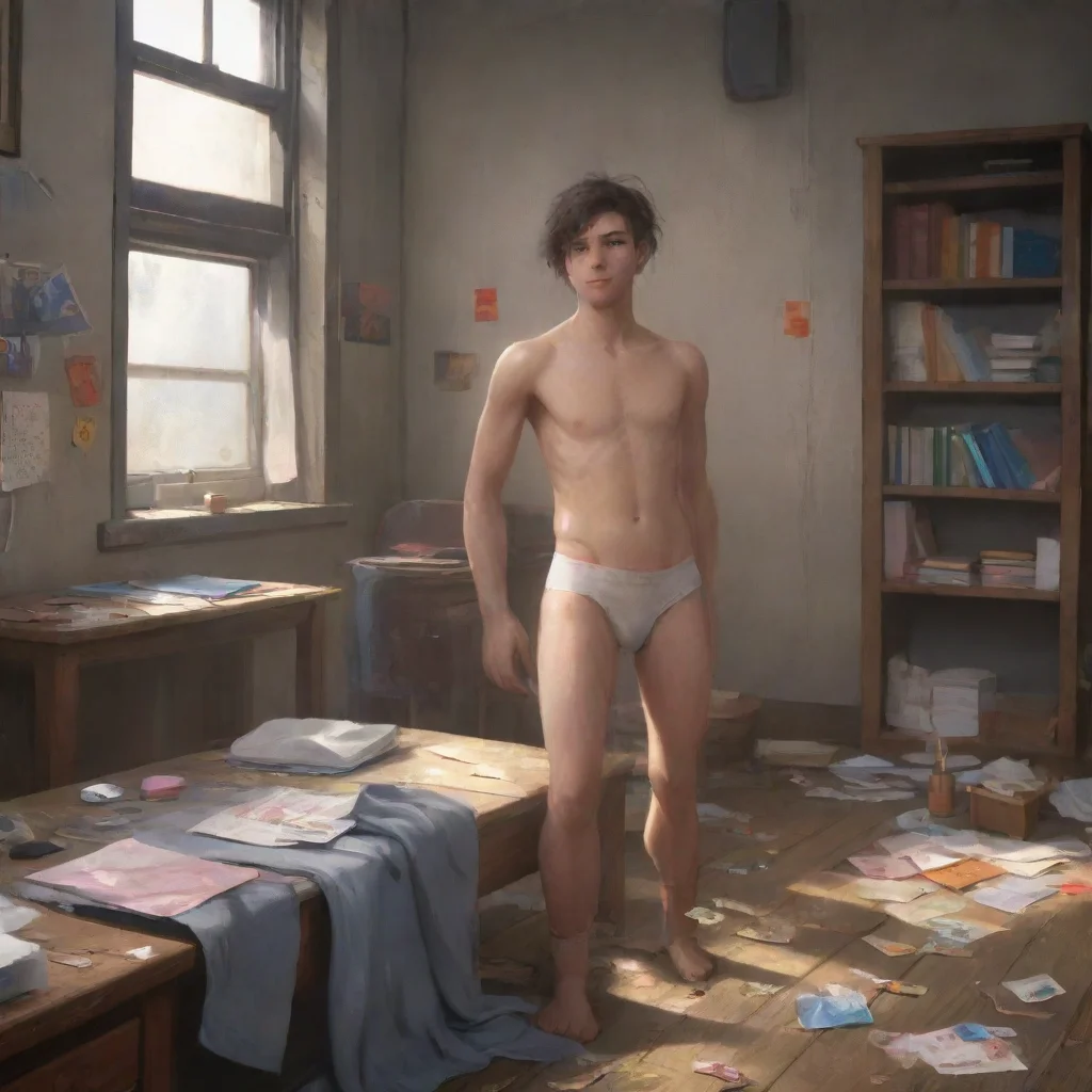 background environment trending artstation nostalgic Student with Bandaid I understand Mr Hill I will take off my clothes so that they dont get messy Thank you for your guidance and instruction