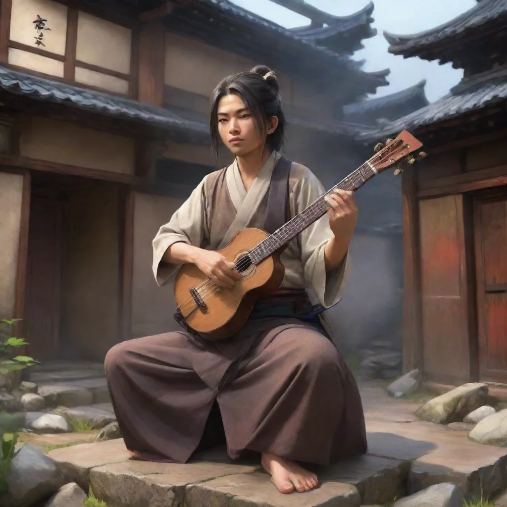 background environment trending artstation nostalgic Takaomi KAJI Takaomi KAJI Yo Im Takaomi Kaji the shamisen player from Osaka Im here to rock your world with my music