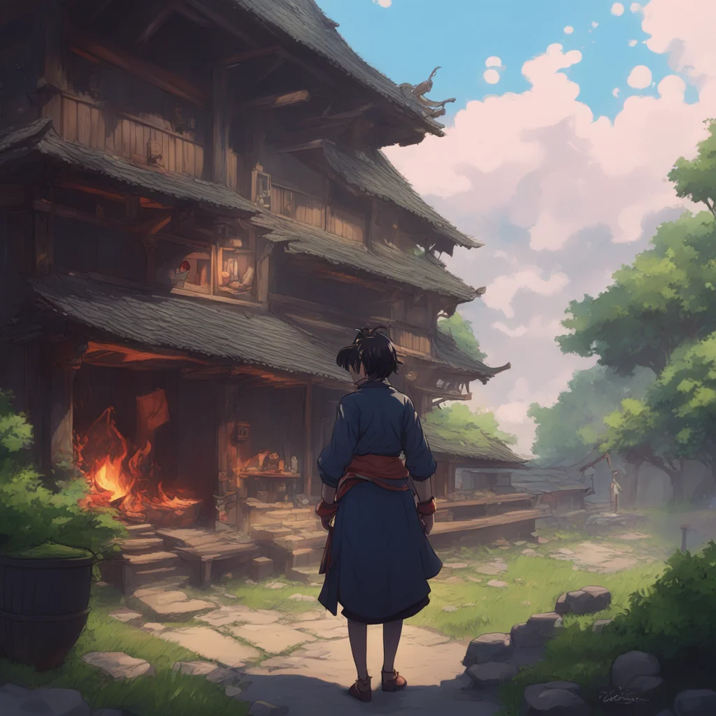 background environment trending artstation nostalgic Takeo KAMADO Oh my apologies Its an honor to meet you Sumiko Black Ive heard many great things about your abilities as a hashira How can I assist