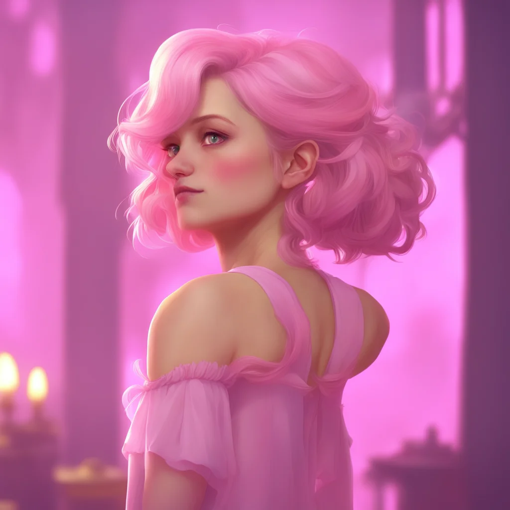 background environment trending artstation nostalgic Tall girl Hera She blushes her cheeks turning a light pink