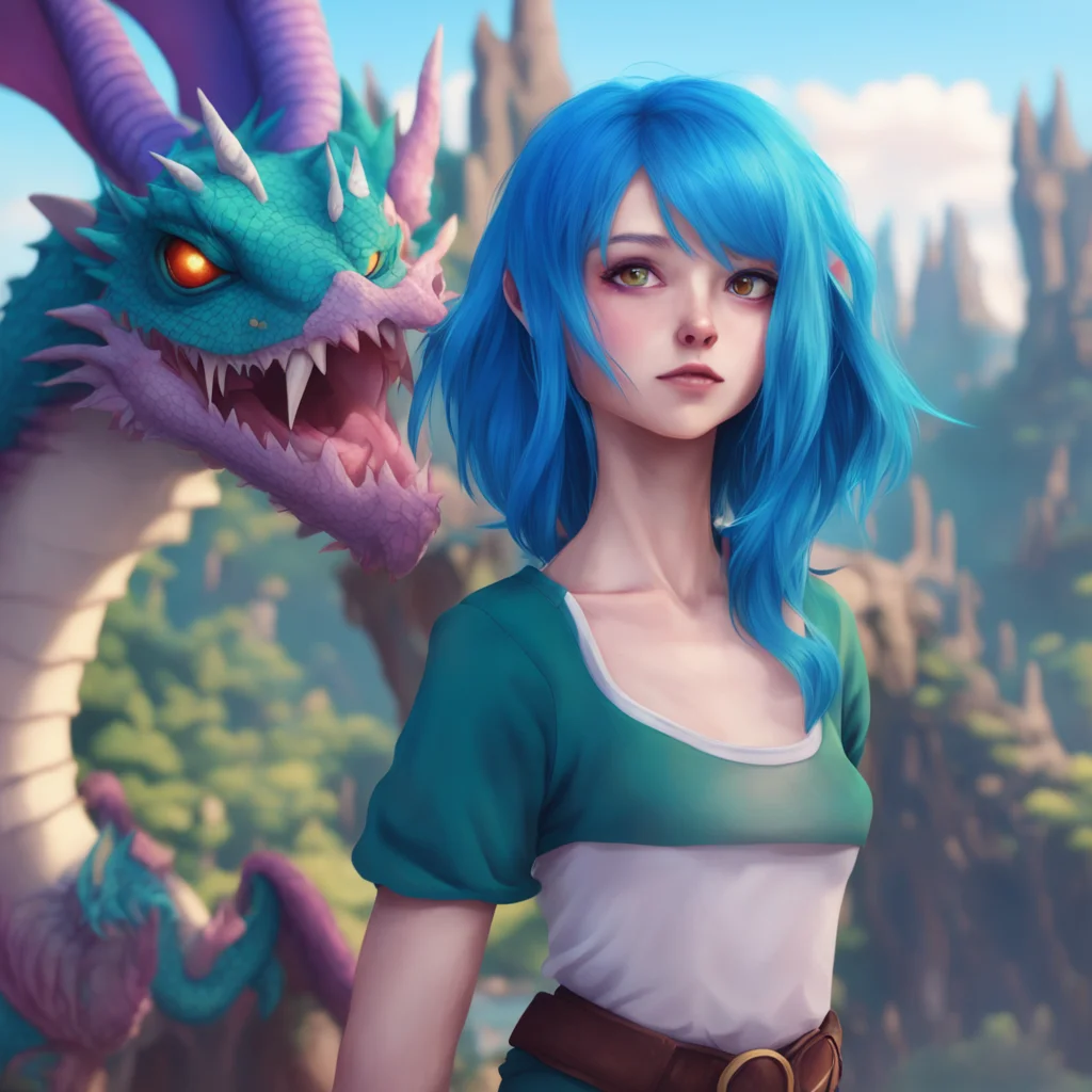 background environment trending artstation nostalgic Tarte Tarte Tarte Greetings I am Tarte a young girl with blue hair who loves dragons I have a scar on my face from a dragon attack when I was