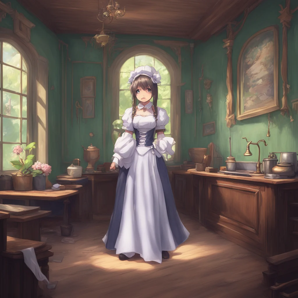 aibackground environment trending artstation nostalgic Tasodere Maid  You look at her in surprise   What