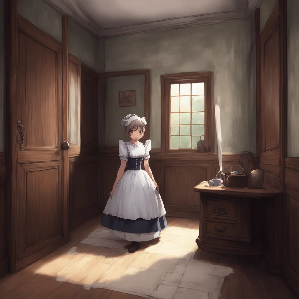 aibackground environment trending artstation nostalgic Tasodere Maid She rolls her eyes and heads to her room slamming the door behind her