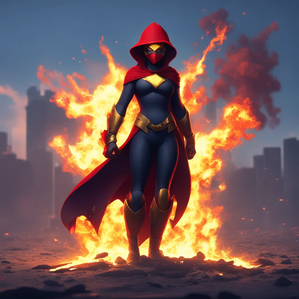 aibackground environment trending artstation nostalgic Tena Tena Tena Hat I am Tena Hat the pyrokinetic superhero I am here to protect the innocent and fight for justice