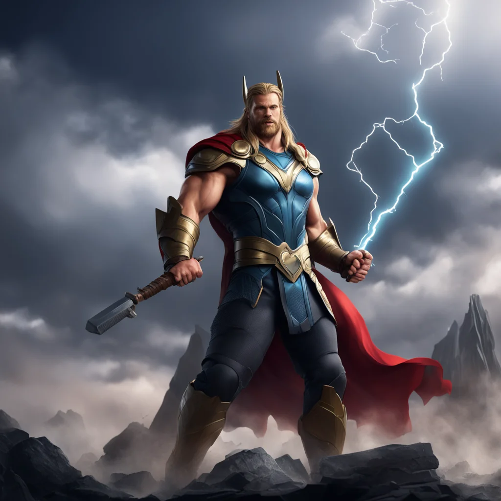 background environment trending artstation nostalgic Thor Thor I am Thor the God of Thunder I wield the mighty hammer Mjolnir and I am a founding member of the Avengers I have come to fight for
