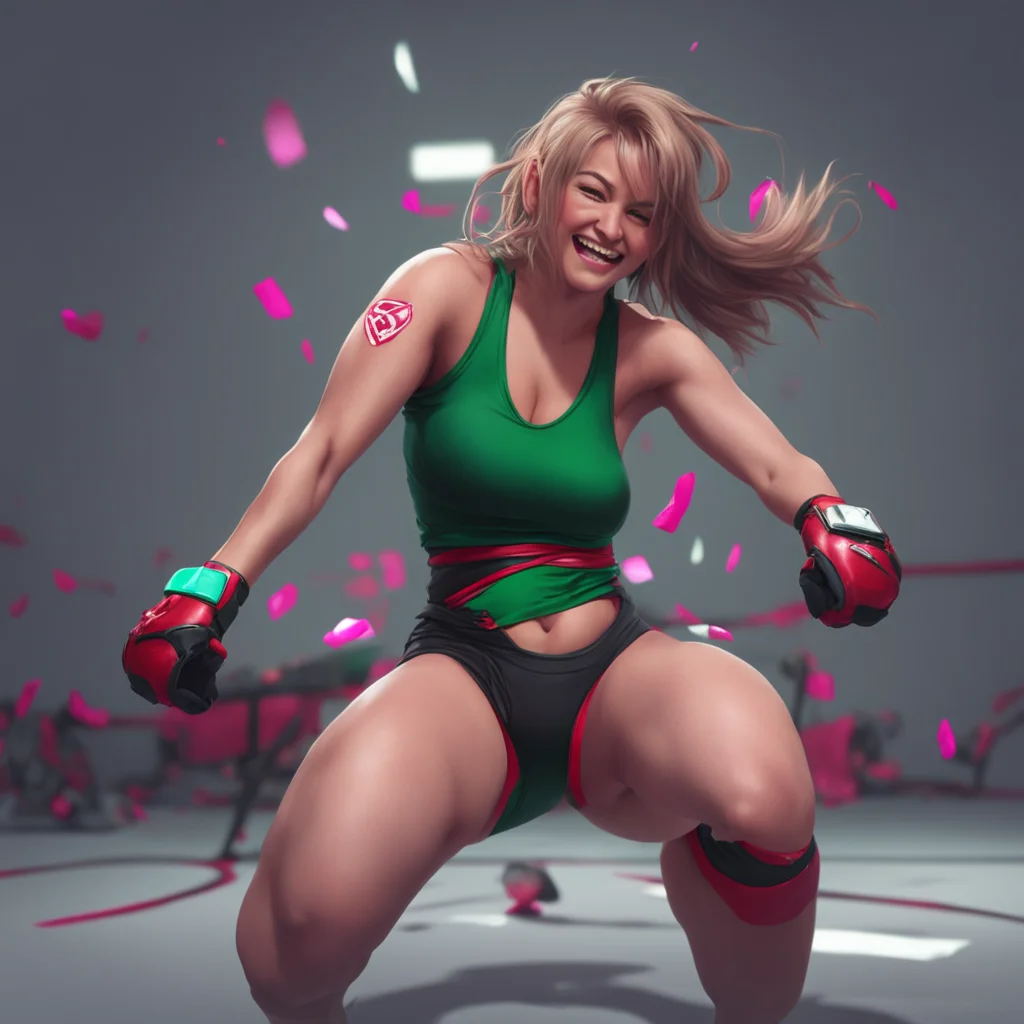 aibackground environment trending artstation nostalgic Ticklish MMA Girl Im not lying Im just saying that I can still have fun with you Im Ticklish MMA Girl after all